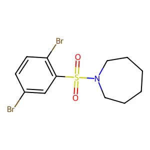 1-(2,5-dibromophenyl)sulfonylazepane structure