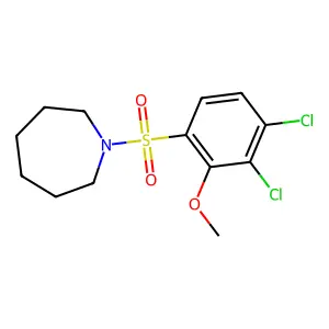 1-(3,4-dichloro-2-methoxybenzenesulfonyl)azepane structure