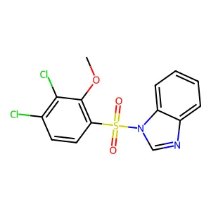 1-(3,4-dichloro-2-methoxyphenyl)sulfonylbenzimidazole structure