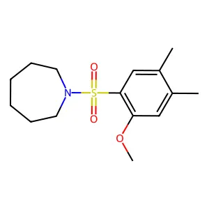 1-(2-methoxy-4,5-dimethylphenyl)sulfonylazepane structure