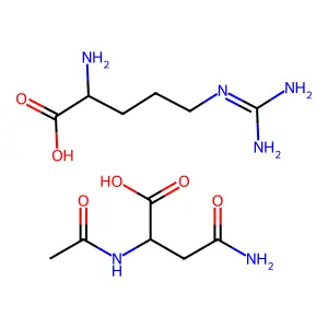 Arginine N-acetylasparaginate structure