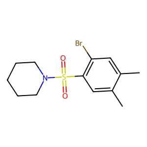 1-(2-bromo-4,5-dimethylphenyl)sulfonylpiperidine structure