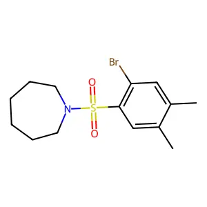 1-(2-bromo-4,5-dimethylphenyl)sulfonylazepane structure