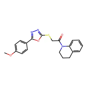 1-(3,4-dihydro-2H-quinolin-1-yl)-2-[[5-(4-methoxyphenyl)-1,3,4-oxadiazol-2-yl]sulfanyl]ethanone structure