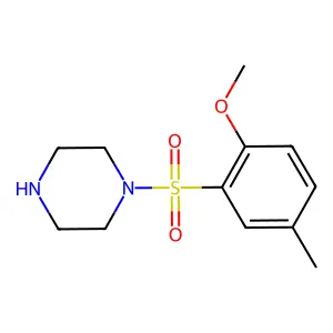 1-((2-Methoxy-5-methylphenyl)sulfonyl)piperazine structure