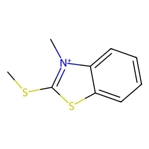 benzothiazolium, 3-methyl-2-(methylthio)- structure