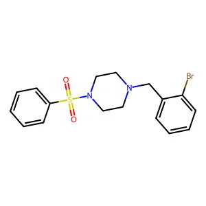 1-(2-bromobenzyl)-4-(phenylsulfonyl)piperazine structure