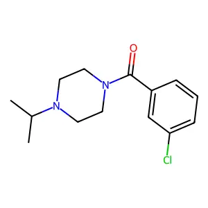1-(3-chlorobenzoyl)-4-isopropylpiperazine structure