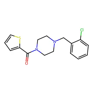 1-(2-chlorobenzyl)-4-(2-thienylcarbonyl)piperazine structure