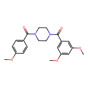 1-(3,5-dimethoxybenzoyl)-4-(4-methoxybenzoyl)piperazine structure