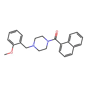 1-(2-methoxybenzyl)-4-(1-naphthoyl)piperazine structure