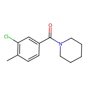 1-(3-chloro-4-methylbenzoyl)piperidine structure