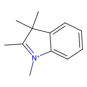 1,2,3,3-Tetramethyl-3H-indol-1-ium structure