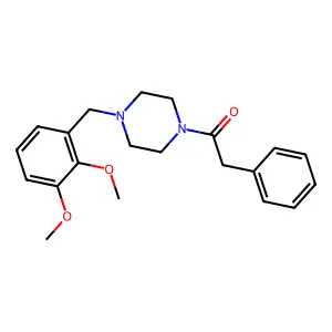 1-(2,3-dimethoxybenzyl)-4-(phenylacetyl)piperazine structure