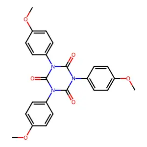 1,3,5-tris(4-methoxyphenyl)-1,3,5-triazinane-2,4,6-trione structure