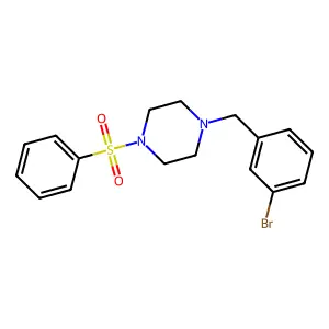 1-(3-bromobenzyl)-4-(phenylsulfonyl)piperazine structure