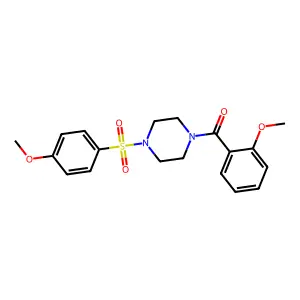 1-(2-methoxybenzoyl)-4-[(4-methoxyphenyl)sulfonyl]piperazine structure