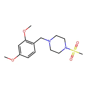 1-(2,4-dimethoxybenzyl)-4-(methylsulfonyl)piperazine structure