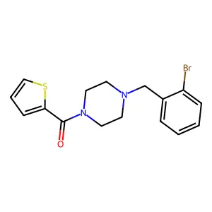 1-(2-bromobenzyl)-4-(2-thienylcarbonyl)piperazine structure