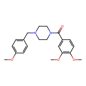 1-(3,4-dimethoxybenzoyl)-4-(4-methoxybenzyl)piperazine structure