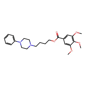 4-(4-Phenyl-1-piperazinyl)butyl 3,4,5-trimethoxybenzoate structure