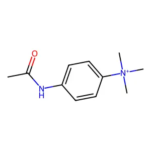 Benzenaminium, 4-(acetylamino)-N,N,N-trimethyl- structure
