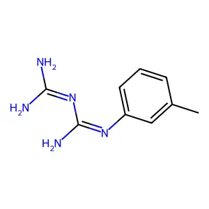N-(3-methylphenyl)imidodicarbonimidic diamide structure