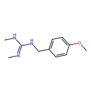 1-[(4-methoxyphenyl)methyl]-2,3-dimethylguanidine structure