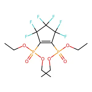 1,2-bis(diethoxyphosphoryl)-3,3,4,4,5,5-hexafluorocyclopentene structure