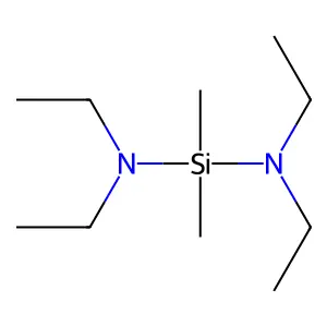 Bis(diethylamino)dimethylsilane structure