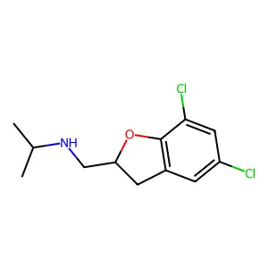 N-[(5,7-dichloro-2,3-dihydro-1-benzofuran-2-yl)methyl]propan-2-amine structure