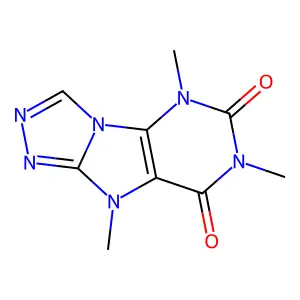 1,3,5-trimethylpurino[8,9-c][1,2,4]triazole-2,4-dione structure