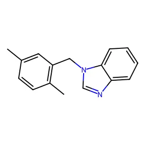 1-[(2,5-dimethylphenyl)methyl]benzimidazole structure