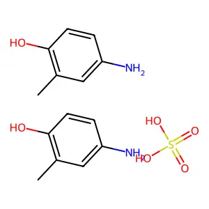Phenol, 4-amino-2-methyl-, sulfate (2:1) (salt) structure