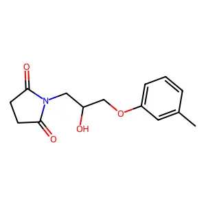1-[2-Hydroxy-3-(3-methylphenoxy)propyl]-2,5-pyrrolidinedione structure