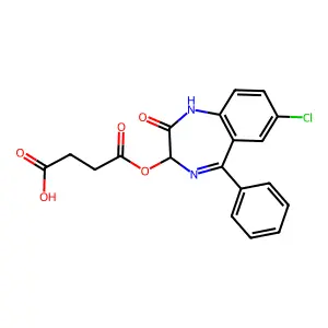 Oxazepam hemisuccinate structure