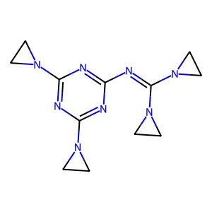 1,1-bis(aziridin-1-yl)-N-[4,6-bis(aziridin-1-yl)-1,3,5-triazin-2-yl]methanimine structure
