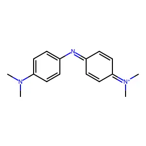 N-(4-((4-(dimethylamino)phenyl)imino)cyclohexa-2,5-dien-1-ylidene)-N-methylmethanaminium structure
