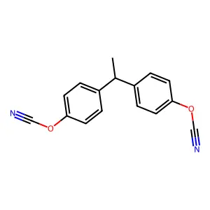 1,1-Bis(4-cyanatophenyl)ethane structure