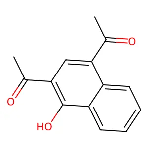 1,1'-(4-hydroxynaphthalene-1,3-diyl)diethanone structure