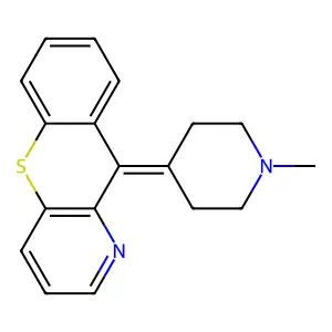 10-(1-methylpiperidin-4-ylidene)thiochromeno[3,2-b]pyridine structure