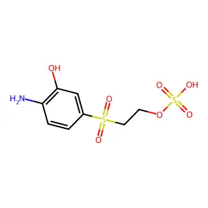 Phenol, 2-amino-5-((2-(sulfooxy)ethyl)sulfonyl)- structure