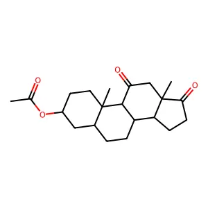 11,17-dioxoandrostan-3-yl acetate structure
