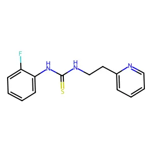 1-(2-fluorophenyl)-3-[2-(pyridin-2-yl)ethyl]thiourea structure