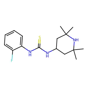 1-(2-fluorophenyl)-3-(2,2,6,6-tetramethylpiperidin-4-yl)thiourea structure