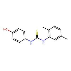 1-(2,5-dimethylphenyl)-3-(4-hydroxyphenyl)thiourea structure