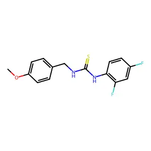 1-(2,4-difluorophenyl)-3-[(4-methoxyphenyl)methyl]thiourea structure
