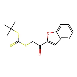 1-(1-benzofuran-2-yl)-2-tert-butylsulfanylcarbothioylsulfanylethanone structure