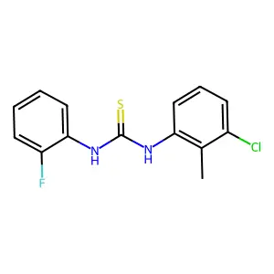 1-(3-chloro-2-methylphenyl)-3-(2-fluorophenyl)thiourea structure