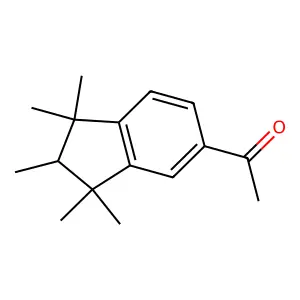 1-(1,1,2,3,3-pentamethyl-2H-inden-5-yl)ethanone structure